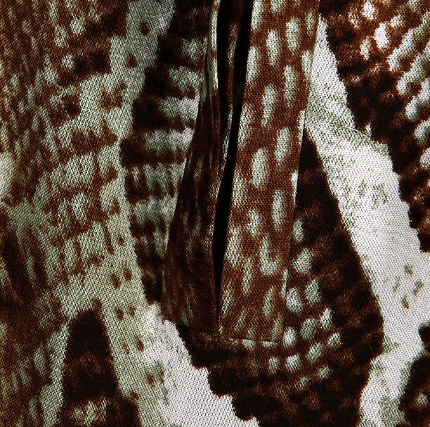 Snakeskin pattern long sleeved shirt - Click Image to Close